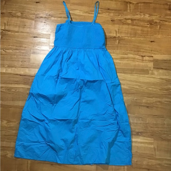 ππ ON SALE NWOT Blue Convertible Spaghetti Strap Smocked Dress - Picture 10 of 13